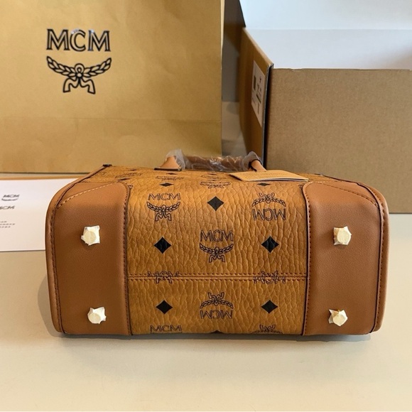 MCM Cognac Visetos Satchel - Picture 2 of 5